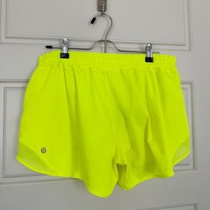 Lululemon Hotty Hot High-Rise Lined Shorts 2.5” Highlighter Yellow